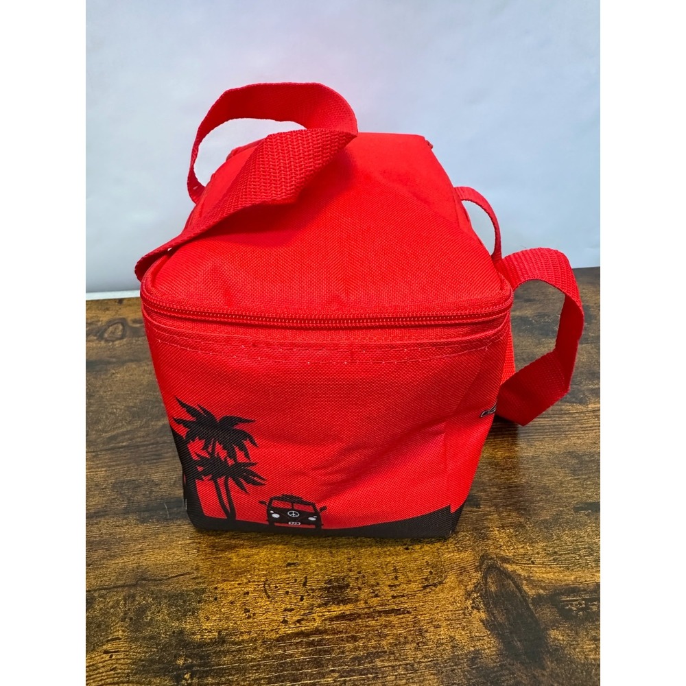 NEW! Trader Joe's Brand New Mini Insulated Tote Bag Red Black Lunchbox Lunch Bag - Picture 4 of 12